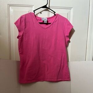 Lilly Pulitzer Hot Pink V-Neck Tee